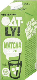 Ovsený nápoj s matcha zeleným čajom Oatly