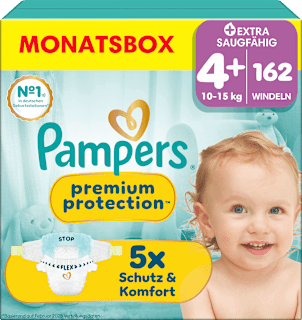 Windeln Gr. 4+ (10-15 kg) Monatsbox Pampers premium protection