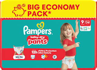 Baby Pants Gr. 9 XL (19+ kg) Big Pack Pampers baby-dry