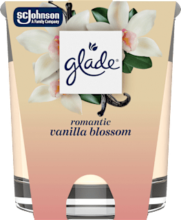 Duftkerze im Glas Romantic Vanilla Blossom 112 g glade