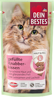Katzenleckerli Knabberkissen Haut & Fell Dein Bestes