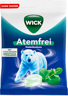 Bonbons Atemfrei mit Menthol zuckerfrei WICK