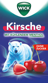 Bonbons Kirsche mit Menthol zuckerfrei WICK
