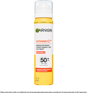 VITAMIN C+ BRIGHTENING OVER MAKE-UP UV MIST, SPF50+ GARNIER
