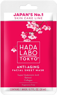Maschera viso anti-età con super acido ialuronico, retinolo e collagene HADA LABO TOKYO
