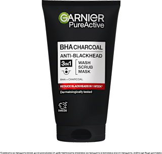 Почистващ гел за лице Pure Active 3 in 1 Charcoal GARNIER PureActive