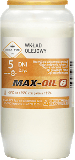 Wkład olejowy do znicza Max-Oil 6, 5 dni MAX-POL