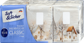 Papirnate maramice, 4-slojne, 6 x 8 kom., više vrsta Soft&Sicher