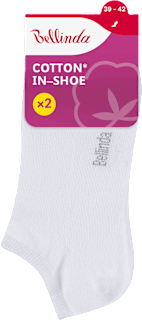 dámské ponožky Cotton In Shoe, velikost 39-42, bílé Bellinda