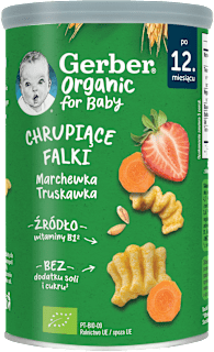 Chrupiące falki marchewka-truskawka po 12. miesiącu Gerber Organic