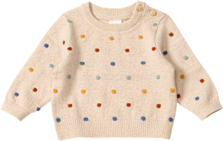 Strickpullover mit bunten Noppen, beige, Gr. 68
 ALANA