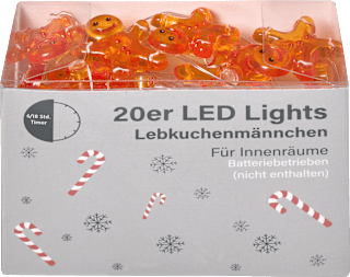 Lichterkette LED 20er Lebkuchenmännchen Dekorieren & Einrichten