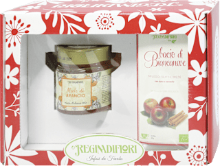 Cofanetto con miele e tisana Bacio di Biancaneve REGINADIFIORI
