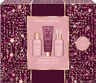 Darilni set za nego telesa Wild Cherry & Vanilla, 3-delni Baylis & Harding