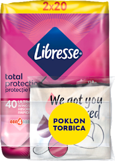 Higijenski ulošci total protection + torbica Libresse