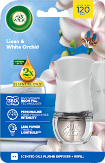 Elektromos lékfrissítő készülék Pamut és fehér orchidea illattal AIR WICK