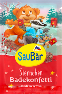 Badezusatz Sternchen Badekonfetti rot SauBär