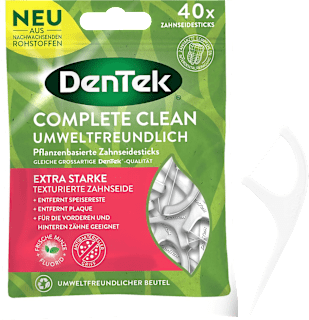 Zahnseidesticks Pflanzenbasiert Complete Clean Extra Stark DenTek