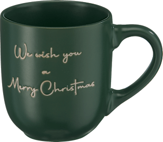 Kaffeebecher "we wish you...", grün (300 ml) BOLTZE
