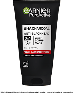 Črna maska 3v1 Pure Active GARNIER PureActive