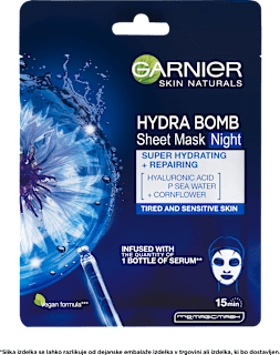 Večerna maska za obraz Hydra bomb GARNIER SKIN NATURALS