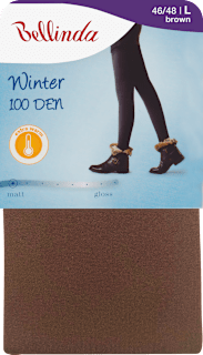 punčochové kalhoty WINTER 100DEN, velikost 46/48, hnědá Bellinda