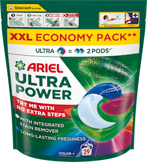 Pracie gélové kapsuly Ultra Power Pods Color, XXL Ariel