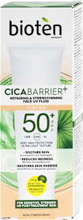 CICA BARRIER+ Repairing & Strengthening Fluid za lice SPF 50 bioten