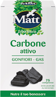 Carbone attivo gonfiori e gas Matt