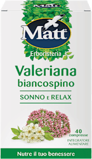 Integratore alimentare Valeriana biancospino Sonno e Relax Matt