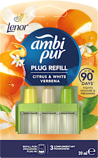 Légfrissítő utántöltő 3 Volution Citrus & White Verbena illattal ambi pur