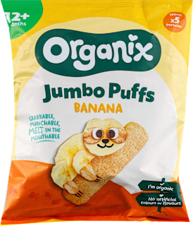 Organski pečeni ekstrudirani kukuruzni i ovseni flips sa prelivom od banane, 12+ meseci, 25 g