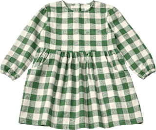 Flanellkleid mit Karo-Muster, grün, Gr. 110 ALANA