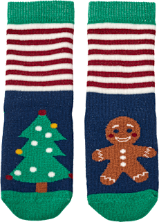 Stoppersocken mit Weihnachts-Muster, blau, Gr. 21/22 ALANA