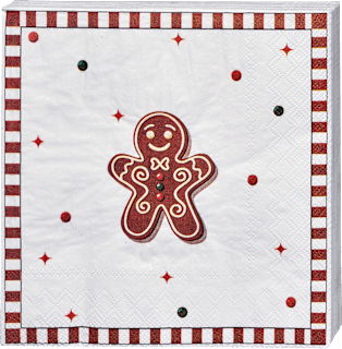 Servietten Lebkuchenmann (33x33 cm) BOLTZE