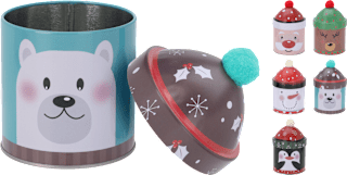 Barattolo natalizio in latta, assort. KOOPMAN