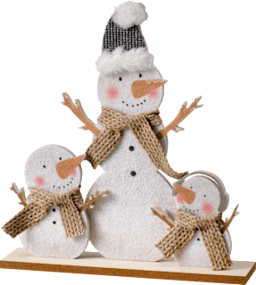 Filzaufsteller Schneemann, natur-grau Dekorieren & Einrichten