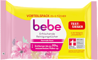 Abschminktücher erfrischend mit Rosenwasser bebe