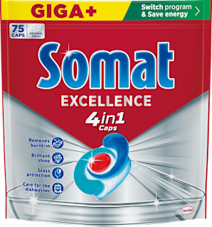 Excellence 4in1 tablete za strojno pranje posuđa Somat