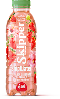 SkipWater bevanda dissetante fragola e fiori d'ibisco Skipper ZUEGG