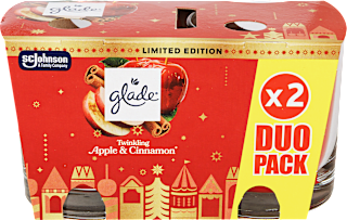 Illatgyertya apple&cinnemon duo csomagolásban glade
