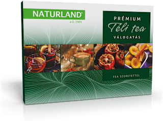 Díszdobozos prémium téli teaválogatás, 30 db filter NATURLAND