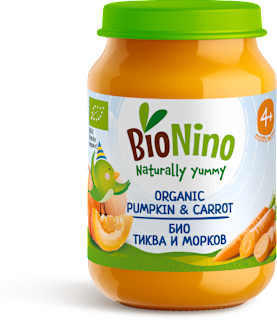 Био пюре с тиква и морков, 4м+ BioNino
