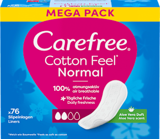 Slipeinlagen Cotton Feel Normal Aloe Megapack Carefree