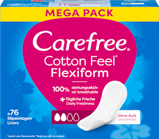 Slipeinlagen Cotton Feel Flexiform ohne Duft Carefree