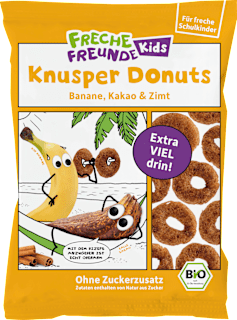 Kindersnack Knusper Donuts Banane, Kakao & Zimt ab 3 Jahren Freche Freunde