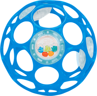 Ohybná loptička Oball Rattle - 0 m+, modrá Oball