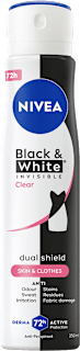Black & White Invisible dezodorans u spreju Clear NIVEA