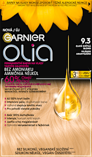 barva na vlasy 9.3 Zlatá světlá blond GARNIER olia