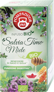 Infuso bio salvia timo e miele POMPADOUR